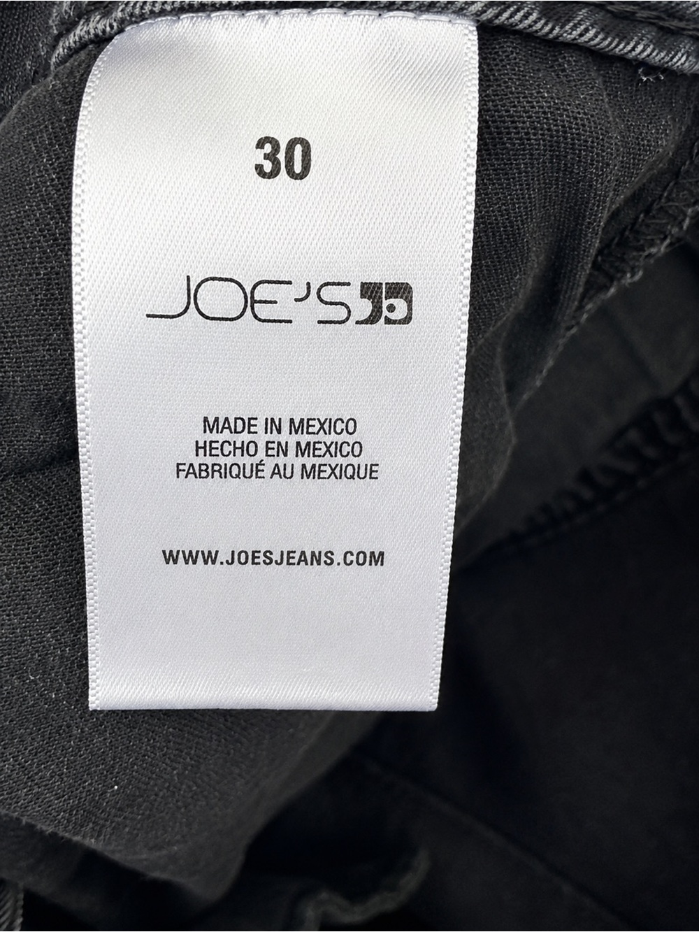 Joe’s Jeans Black Cropped Wide-Leg Jeans – Size 30 – Raw Hem Premium Denim - Picture 4 of 5
